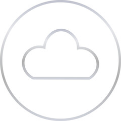 silver cloud computing icon