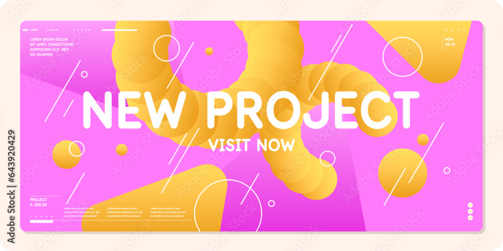 Poster a modern poster in a fashionable geometric style. abstract background with various elements. vector 