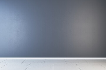 Modern gallery interior with mock up place on concrete wall. 3D Rendering.