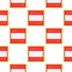 Pattern cookie with flag country Latvia in tasty biscuit