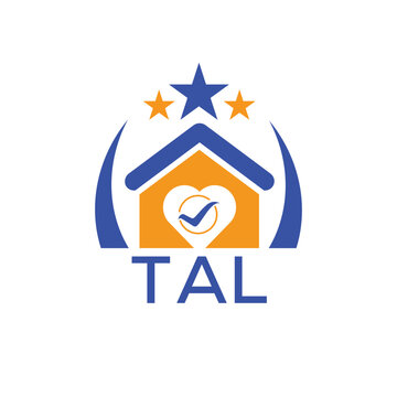 TAL House logo Letter logo and star icon. Blue vector image on white background. KJG house Monogram home logo picture design and best business icon. 

