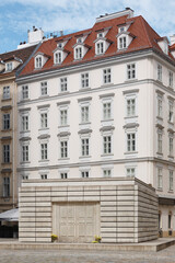 Obraz premium Jewish holocaust tribute memorial in Vienna city center. Austria