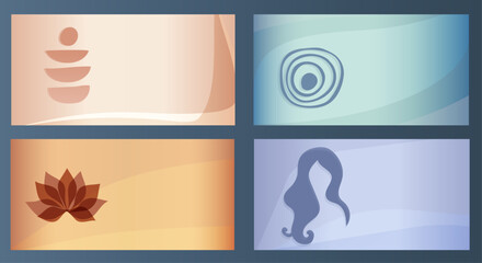 Editable set banner template poster  -spa - beauty - holistic - welfare with logo or sign symbols.Invitation or presentation corporate. Layout brochure leaflet or flyer.Minimal futuristic