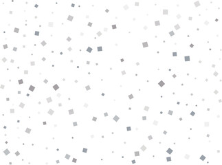 Silver Squares Glittering Christmas Lights Falling Confetti