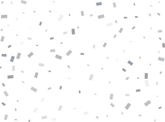 Falling Rectangular Silver Confetti