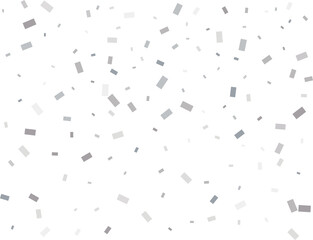 Falling Rectangular Silver Confetti
