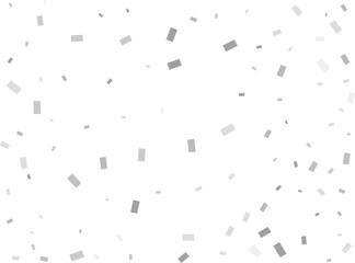 Falling Rectangular Silver Confetti