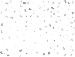 Falling Rectangular Silver Confetti