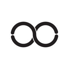 infinity icon vector