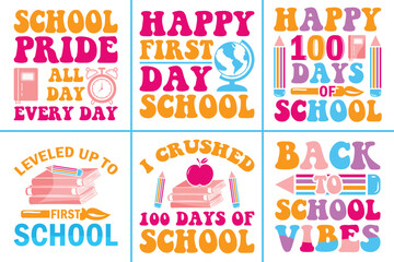 Vector colorful back-to-school t-shirt design