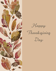 Vector illustration Autumn thanksgiving, celebration card, poster and other graphic design