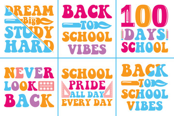 Vector colorful back-to-school t-shirt design
