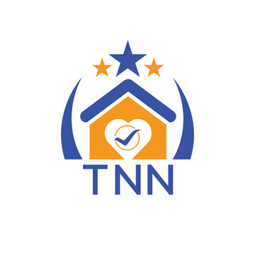 TNN House logo Letter logo and star icon. Blue vector image on white background. KJG house Monogram home logo picture design and best business icon. 
