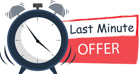 Last minute offer web banner with timer,