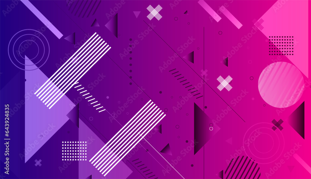 Fototapete abstract minimal geometric background. colorful simple shapes with trendy gradients.
