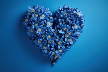 Obraz premium Lilac flowers in the shape of a heart.