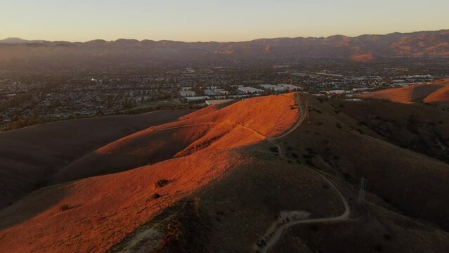 Aerial View of Simi Valley and Simi Hills, Ventura County, California