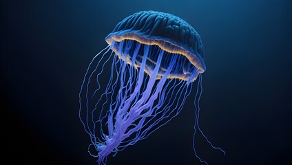 jelly fish in the sea. The Jelly fish in the water in aquarium.