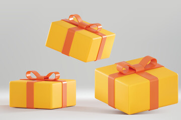 3D-style vector gift box are available for use on online shopping websites or in social media advertising.