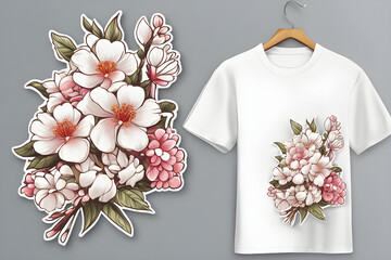 vintage and retro graphic design for creative clothing, with text positive thinking for streetwear and urban style t-shirts design. flower design.