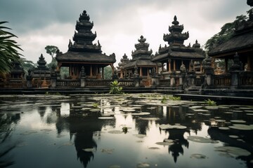 Obraz premium temple near the lake