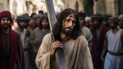 Jesus Christ in the streets of Jerusalem 