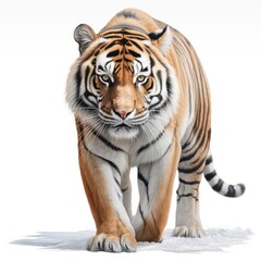 Obraz premium Siberian Tiger isolated on white background. AI generated Image