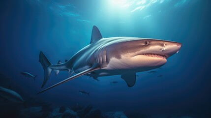 Obraz premium Great white shark, AI generated Image