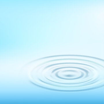 circles on the water from falling drops