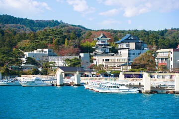 Scenery of Matsushima bay in Miyagi prefecture, Tohoku, Japan.