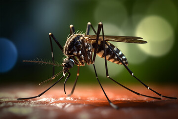 Close-up of Asian Tiger Mosquito: Unique Markings and Features