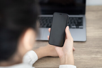 close up of a person using a mobile phone