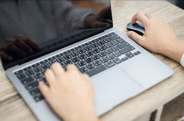 person working on laptop