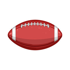 sport american football ball cartoon. game texture, field play, touchdown lace sport american football ball sign. isolated symbol vector illustration