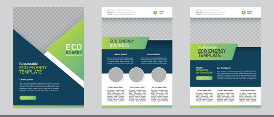 eco green renewable energy sustainability environmentally friendly esg background template text layout for business marketing brochure booklet flyer poster vector design - obrazy, fototapety, plakaty