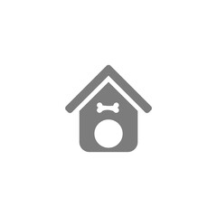 Dog house icon for web design isolated on white background