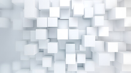 Abstract 3d modern square background. White and grey geometric pattern texture