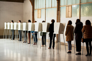 people voting at polling station - 643939659