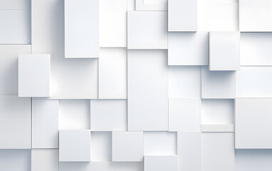 Abstract 3d modern square background. White and grey geometric pattern texture
