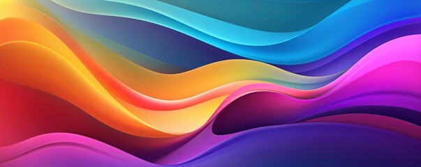 Rainbow Wave Background, Generative AI