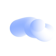 3D Gradient Squiggly Line Shape