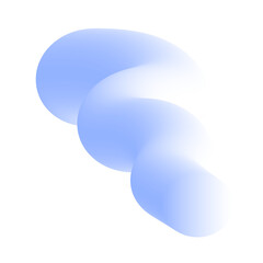 3D Gradient Squiggly Line Shape