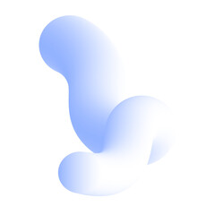 3D Gradient Squiggly Line Shape