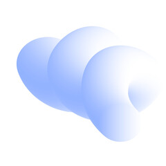 3D Gradient Squiggly Line Shape