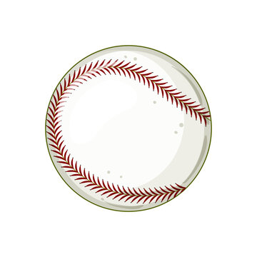 logo baseball ball cartoon. equipment silhouette, laces abstract, sport league logo baseball ball sign. isolated symbol vector illustration