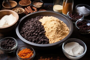mixing ingredients for cookie dough in a bowl
