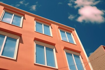 Obraz premium streak-free windows against a bright blue sky