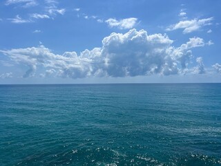 Blue water sea sky ocean horizon 
