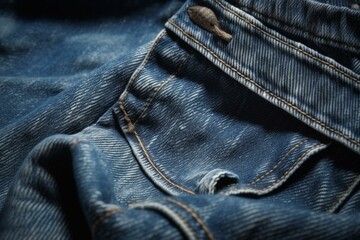 Texture of blue jeans. Generative AI