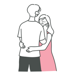 Lovely couple illustration